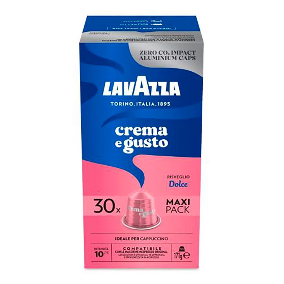 Lavazza Nespresso * Crema e Gusto Dolce Aluminum Coffee Pods 30 U