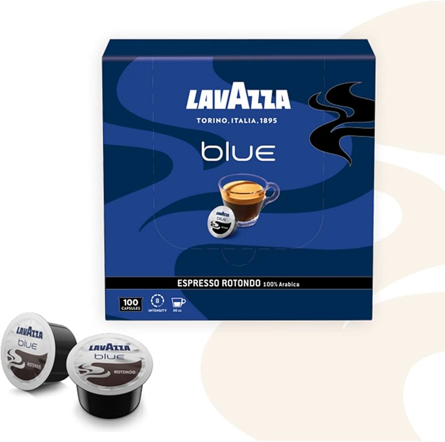 كبسولات لافازا بلو اسبريسو روتوندو 100 قطعة، إيطاليا 100% أرابيكا