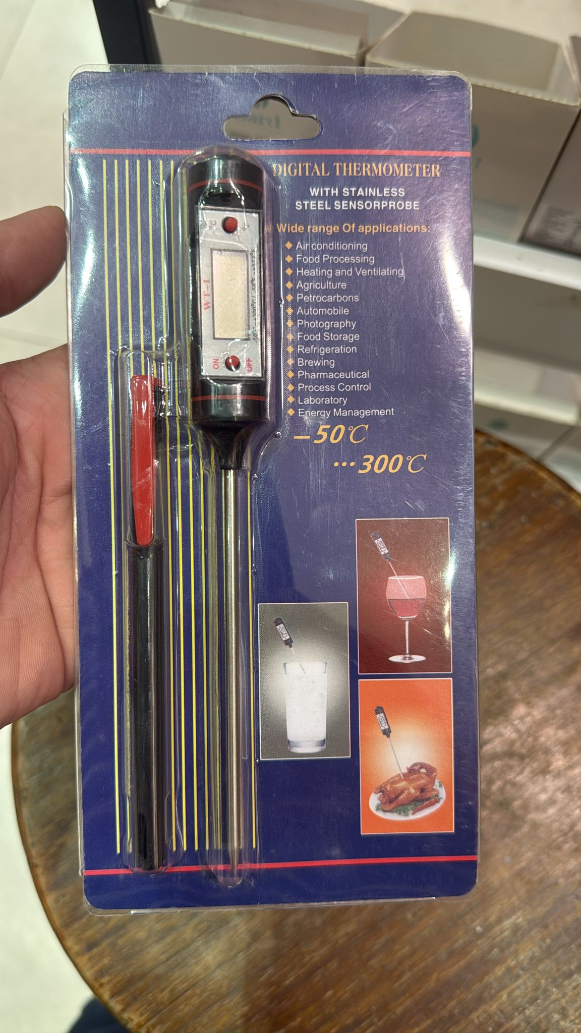 ميزان حراره إلكتروني Digital thermometer with stainless steel sensorprobe