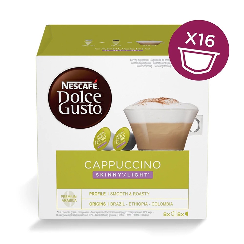 Nescafe Dolce Gusto Cappuccino Skinny AND Unsweetened x16