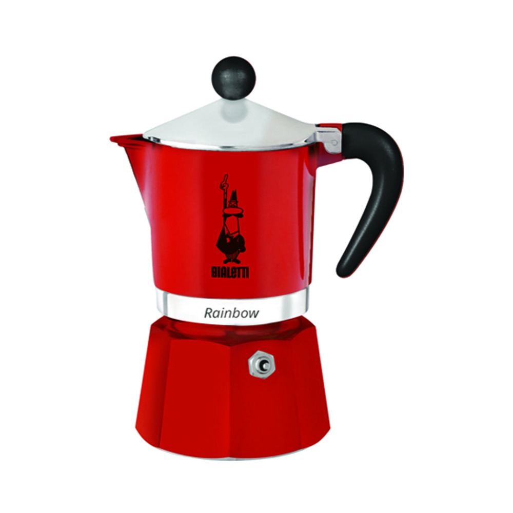Bialetti Coffee Time Espresso Maker Three Cups RED